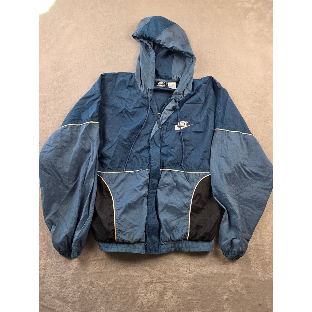 Vintage Nike Windbreaker Mens Small Blue Champs Swoosh By Nike Hooded Jacket Y2K
